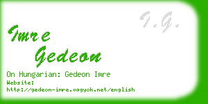 imre gedeon business card